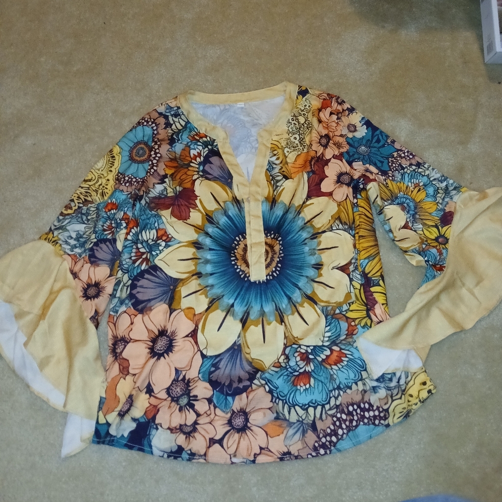 Floral Multicolor Women's Top